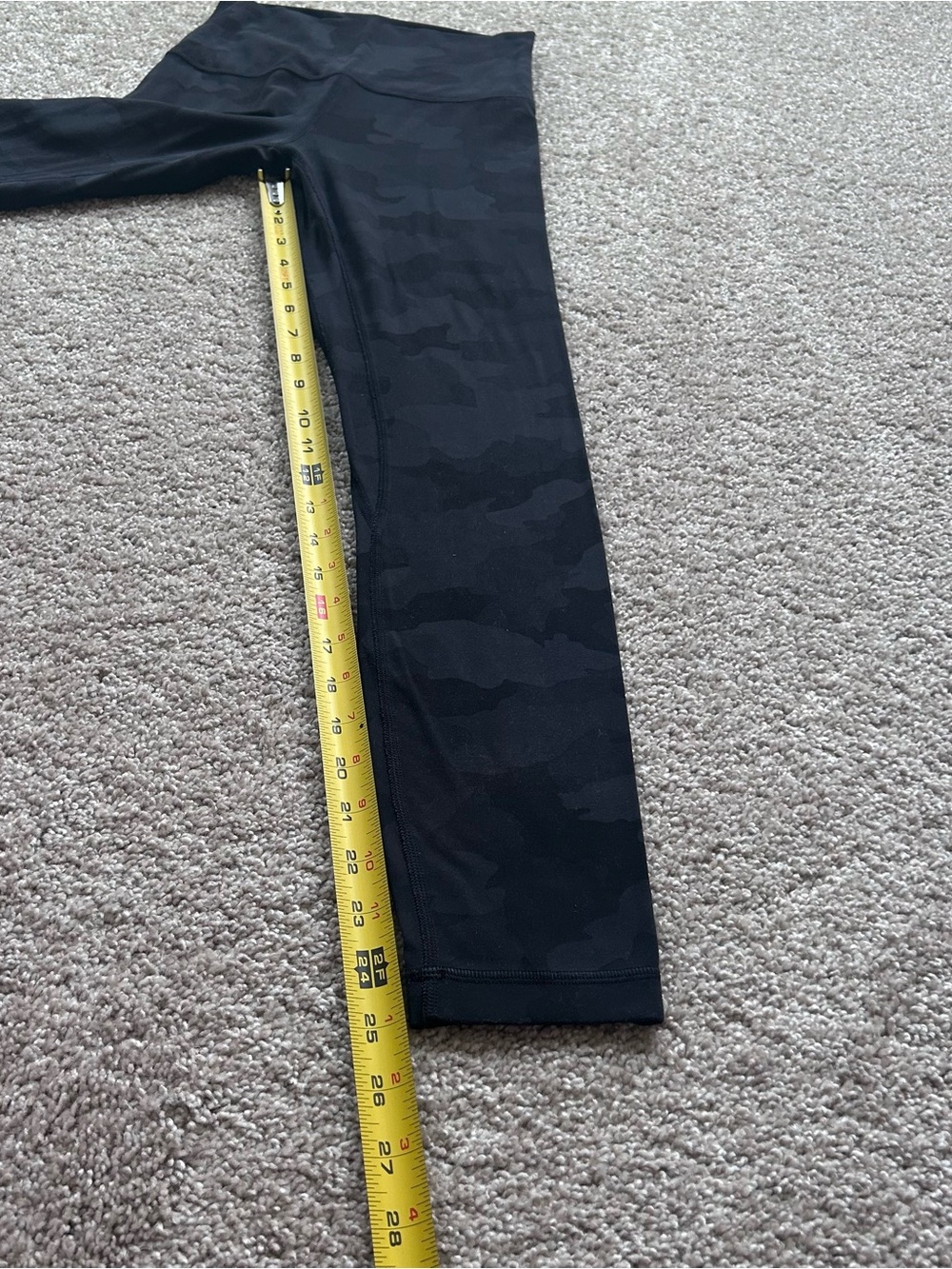 Lululemon Align HR Pant 25" Heritage 365 Camo Deep Coal Multi Black Grey Size 4 - Picture 4 of 8